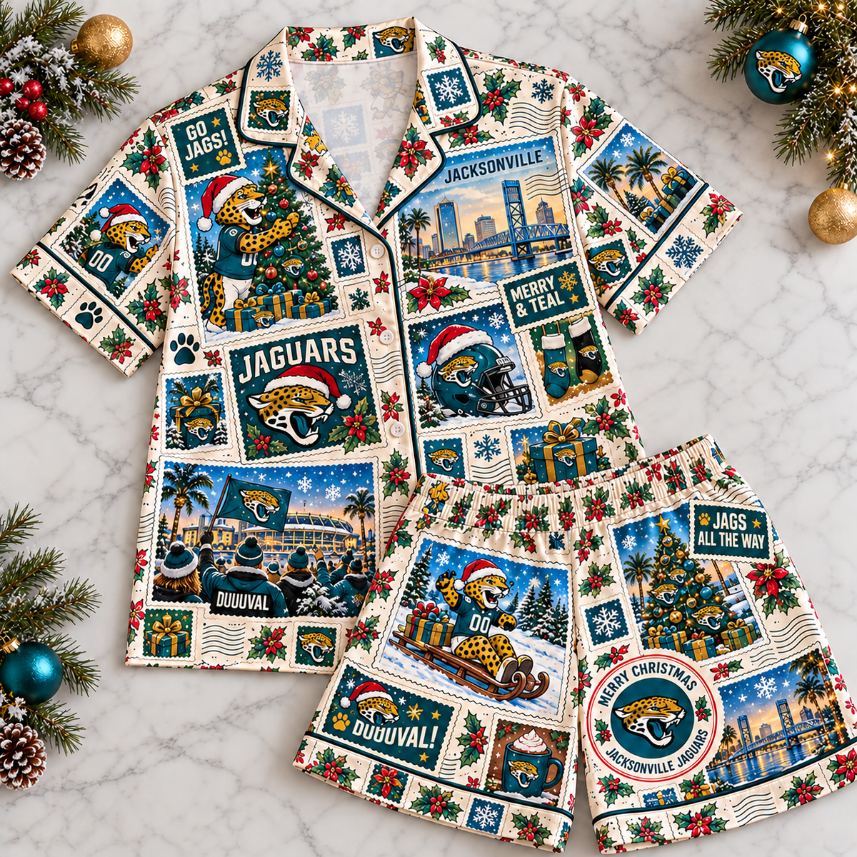 PREMIUM JSVJ Christmas Stamp Pajama Set NPL