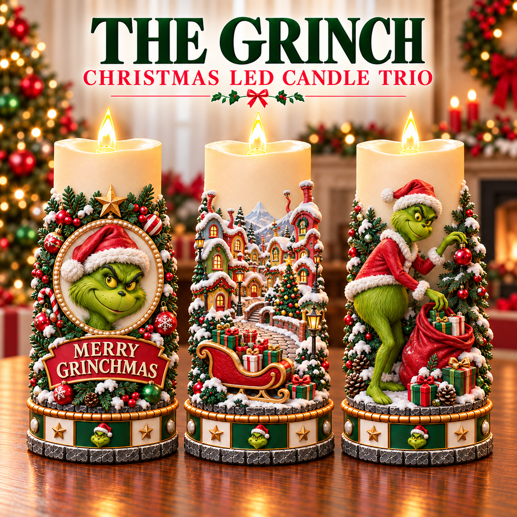Premium TGR Sculptural LED Candle Trio NTVA
