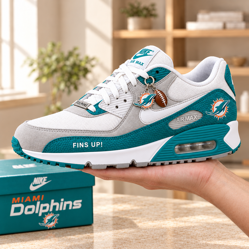 Miami Dolphins Premium Low-Top Sneakers