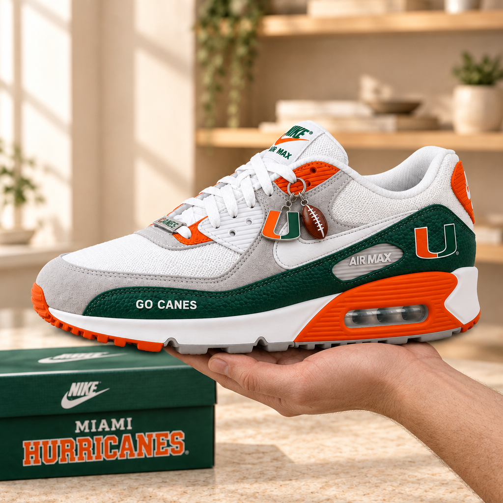 Miami Hurricanes Premium Low-Top Sneakers