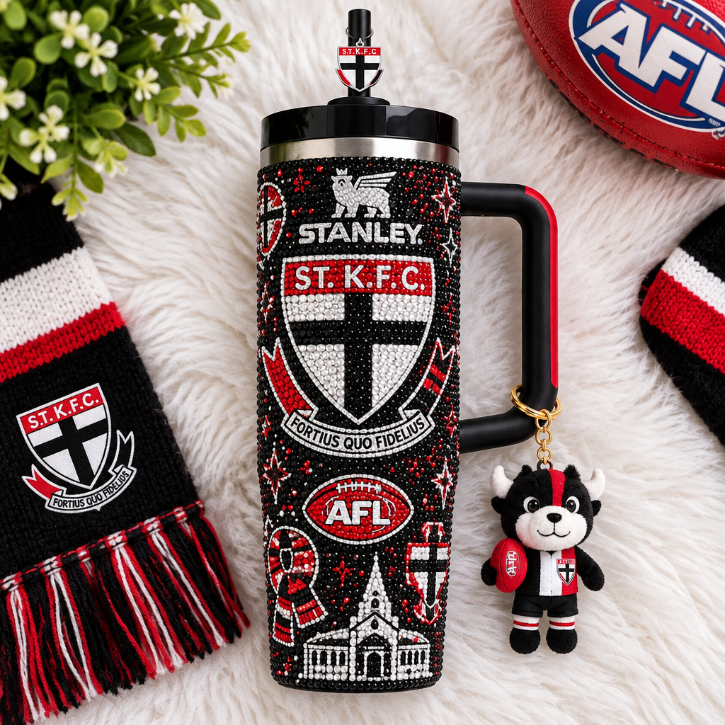 St Kilda Saints 40oz Tumbler With Handle TTNL