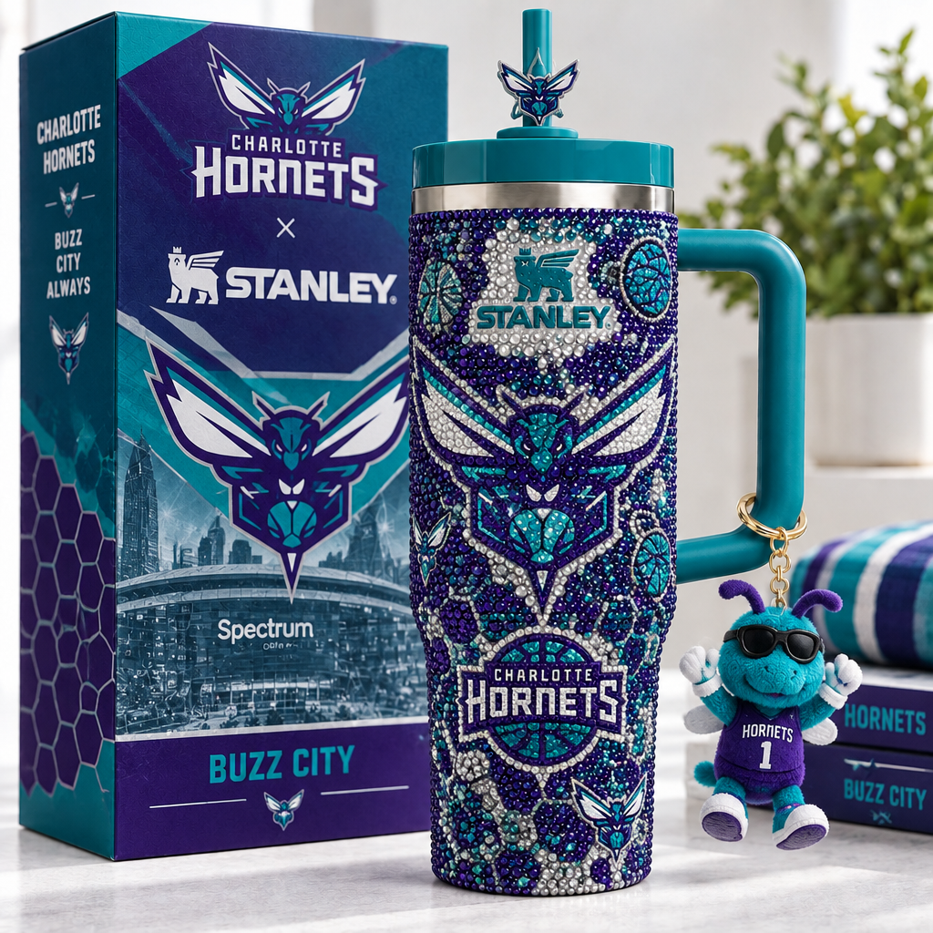 Charlotte Hornets 40oz Tumbler With Handle TTNL